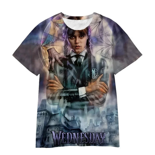 Wednesday Addams “Nevermore Gothic Art” Kids T-Shirt