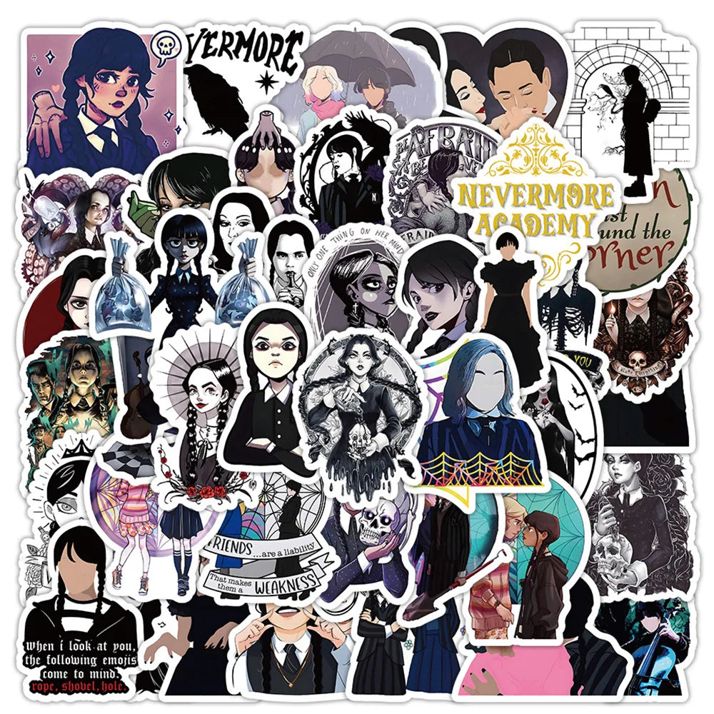 Wednesday Addams Sticker Pack (50 pcs)
