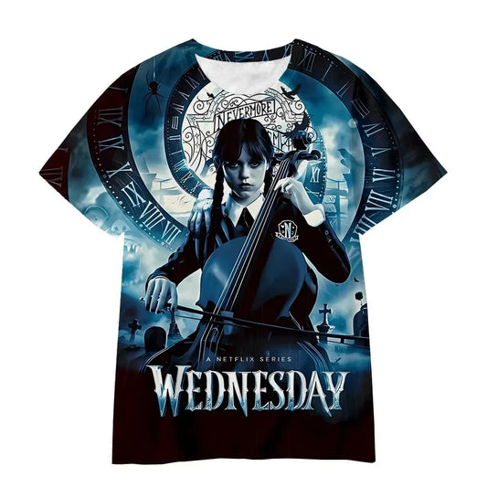Wednesday Addams “Nevermore Cello” Kids T-Shirt