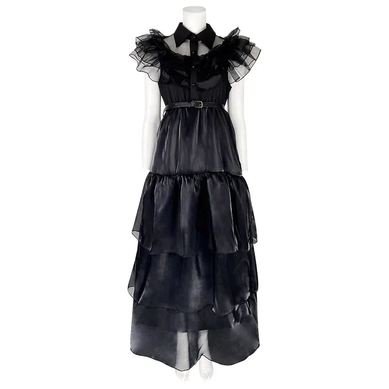 Wednesday Addams Kids Cosplay Costume Dress