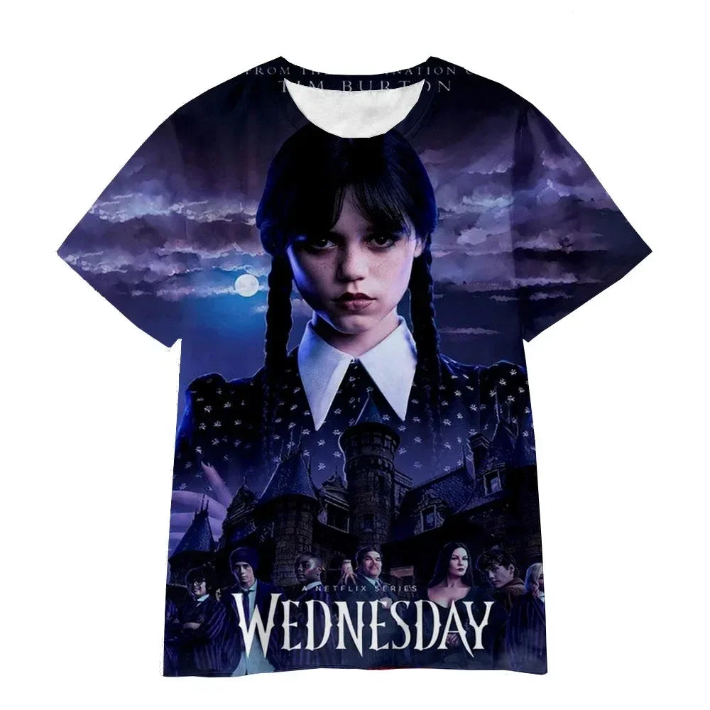 Wednesday Addams “Nevermore Nights” Kids T-Shirt