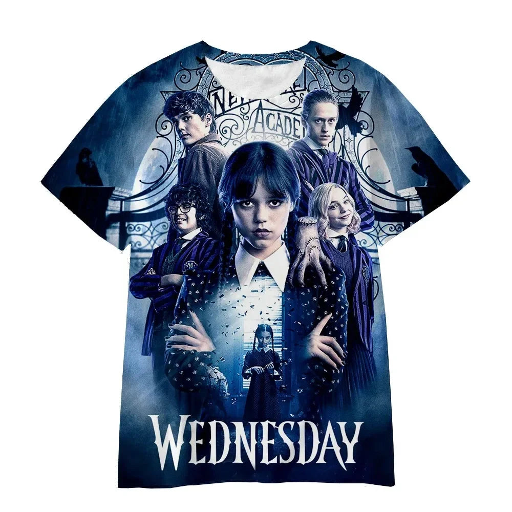Wednesday Addams “Nevermore Academy Squad” Kids T-Shirt