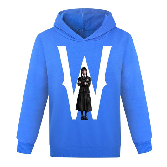 Wednesday Addams Sky Blue Kids Hoodie – Addams Family