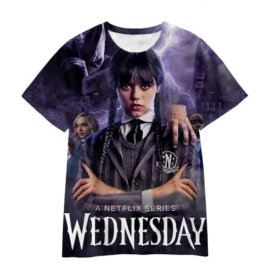 Wednesday Addams “Nevermore Thunder” Kids T-Shirt