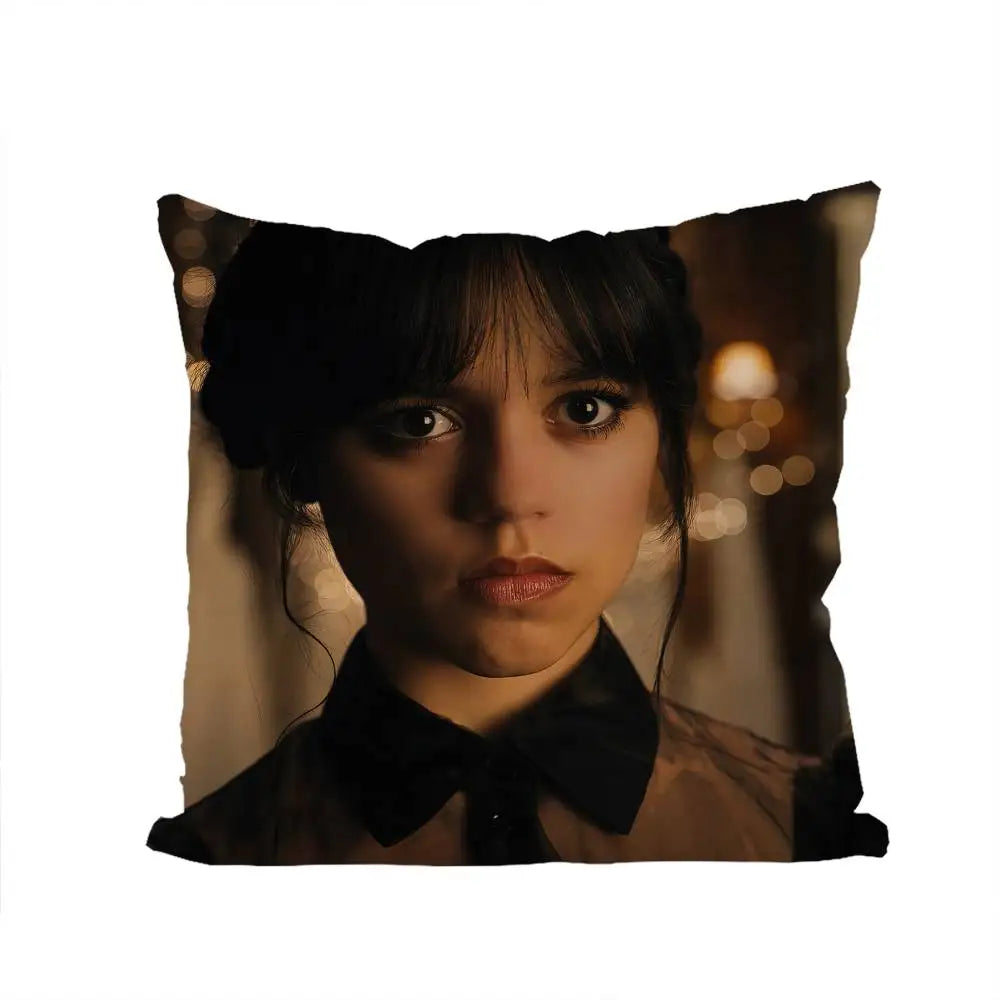Wednesday Addams Elegant Pillowcase – Gothic Home Décor Cushion Cover