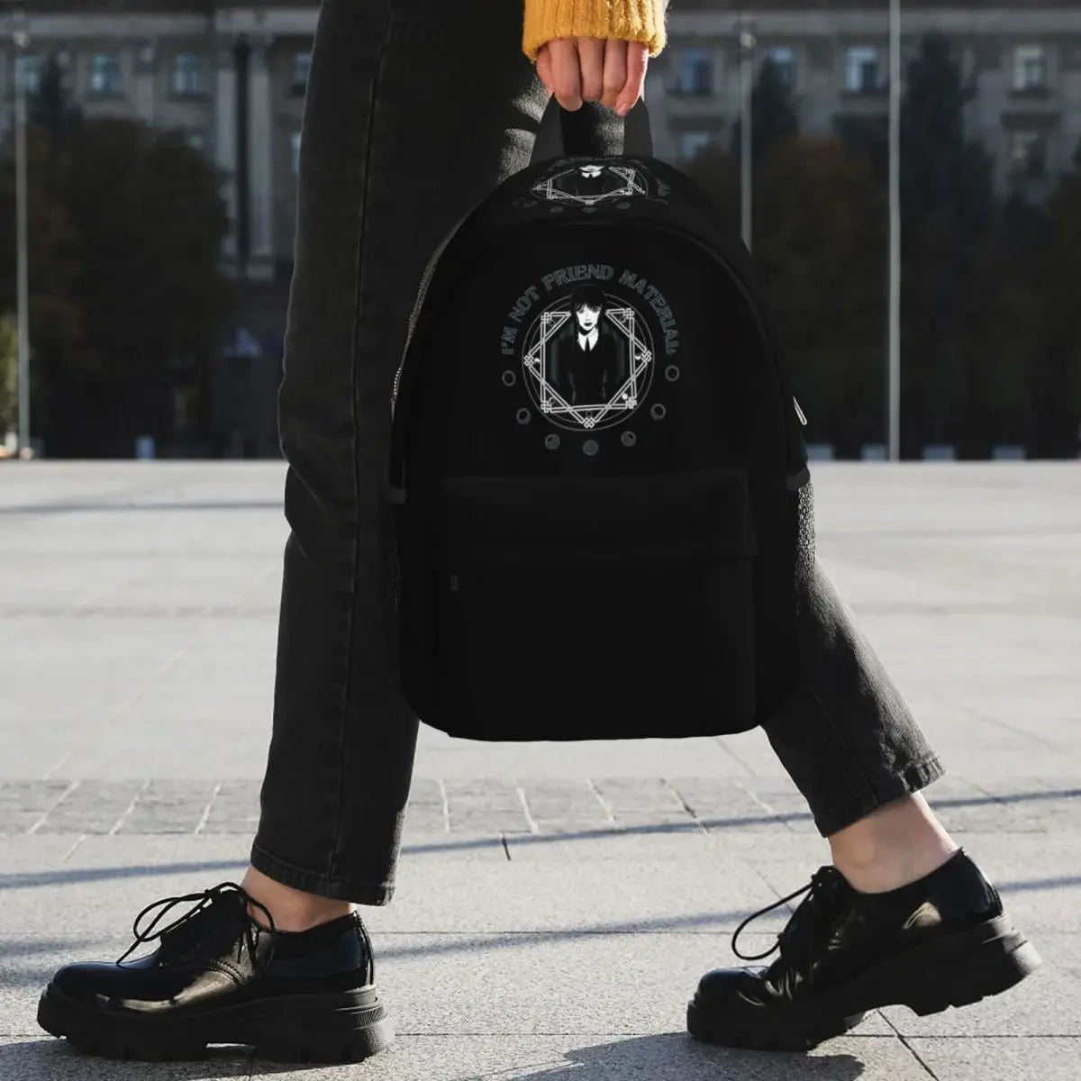 Wednesday Addams Backpack – “I Hate Everything”