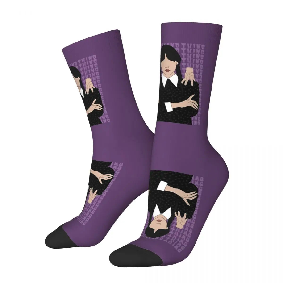 Wednesday Addams Purple Socks – Gothic Nevermore Academy
