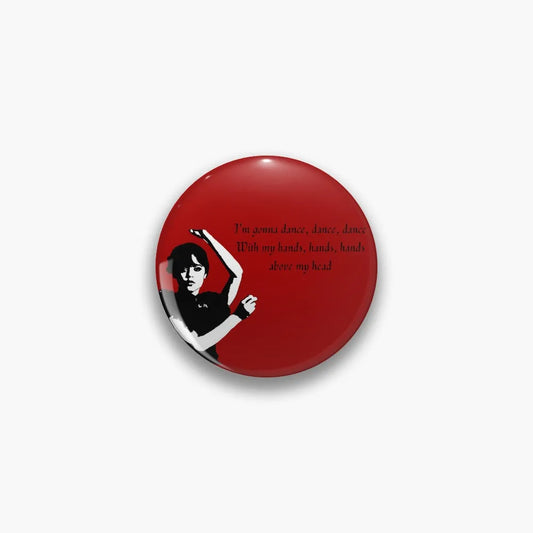 Wednesday Addams Dance Scene Button Pin – Red