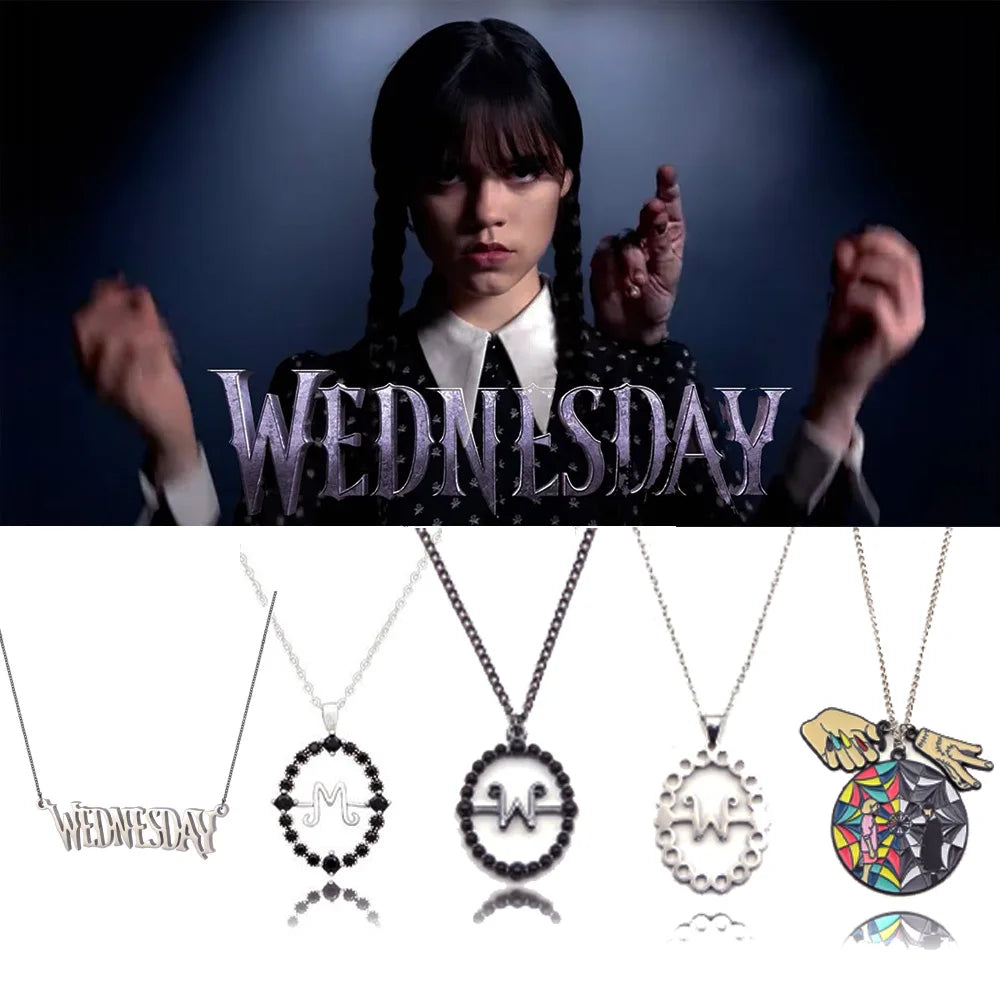 Wednesday Addams & Enid Sinclair Necklace with Thing Charm