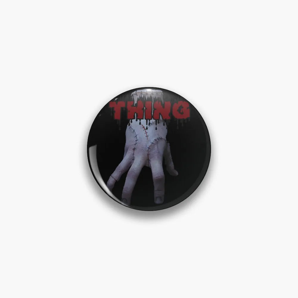Thing Hand Button Pin – Addams Family