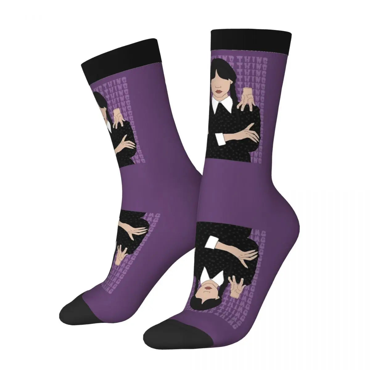 Wednesday Addams Purple Socks – Gothic Nevermore Academy