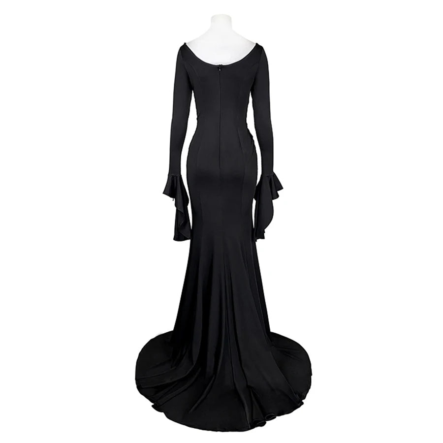 Morticia Addams Black Dress Costume for Adults & Kids