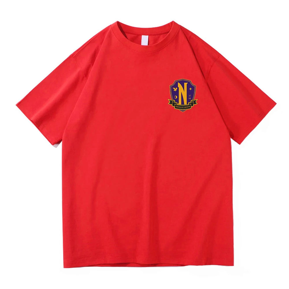 Wednesday Addams Nevermore Academy Red T-Shirt