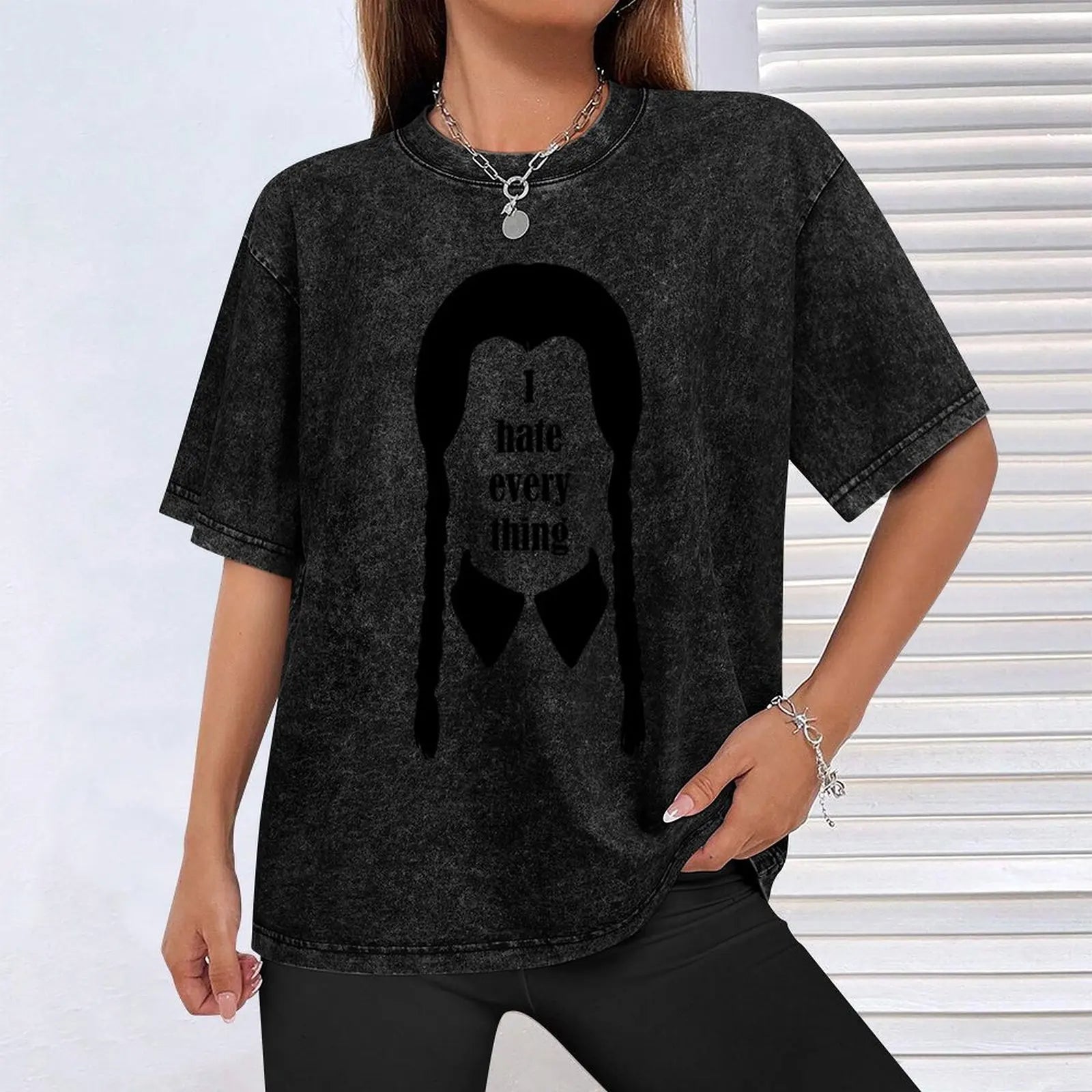 Wednesday Addams "I Hate Everything" Black T-Shirt