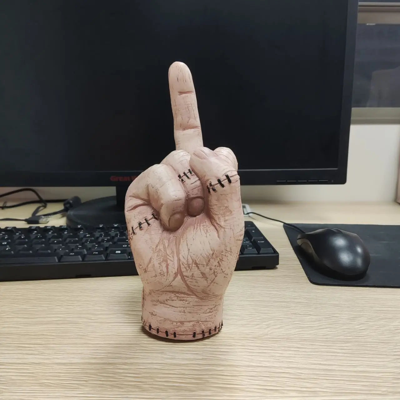 Thing Hand Middle Finger Latex Figure Wednesday Addams