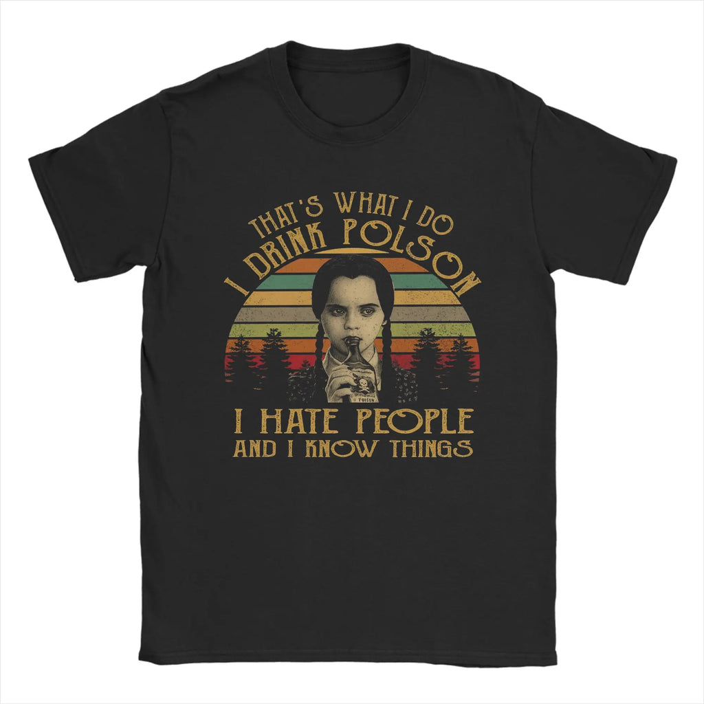 Black Wednesday Addams Poison Quote T-Shirt