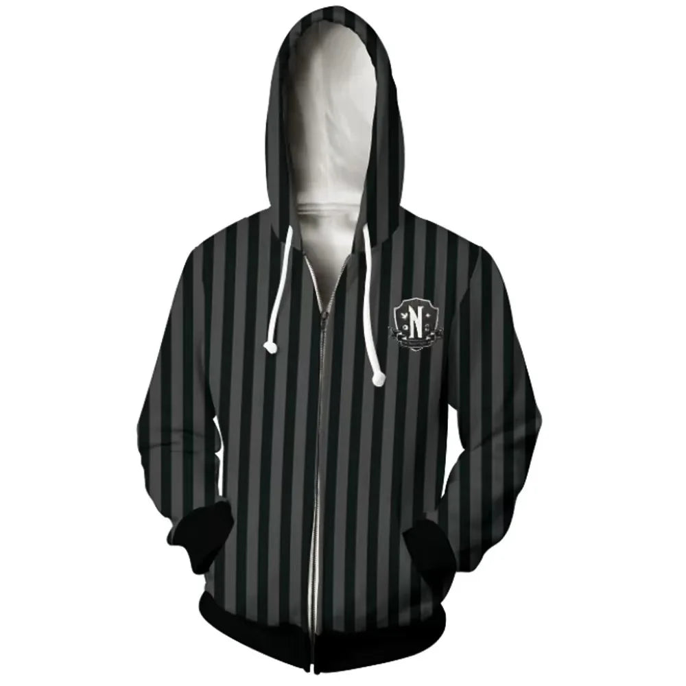 Limited Edition Xavier Thorpe Black Hoodie Zip-Up – Nevermore Academy