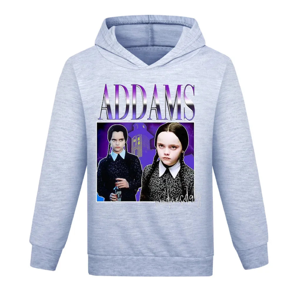 Wednesday Addams Family Kids Gray Hoodie