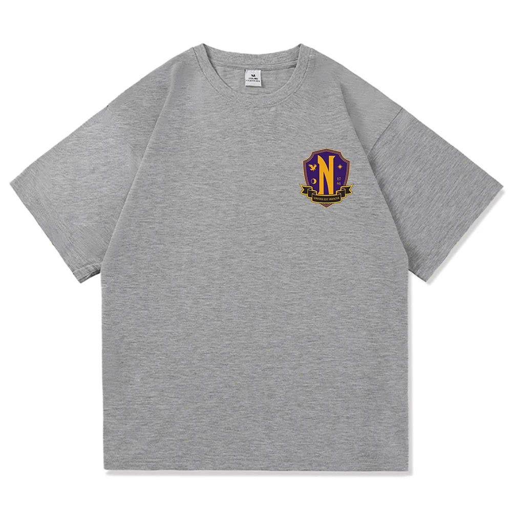 Wednesday Addams Nevermore Academy Gray T-Shirt