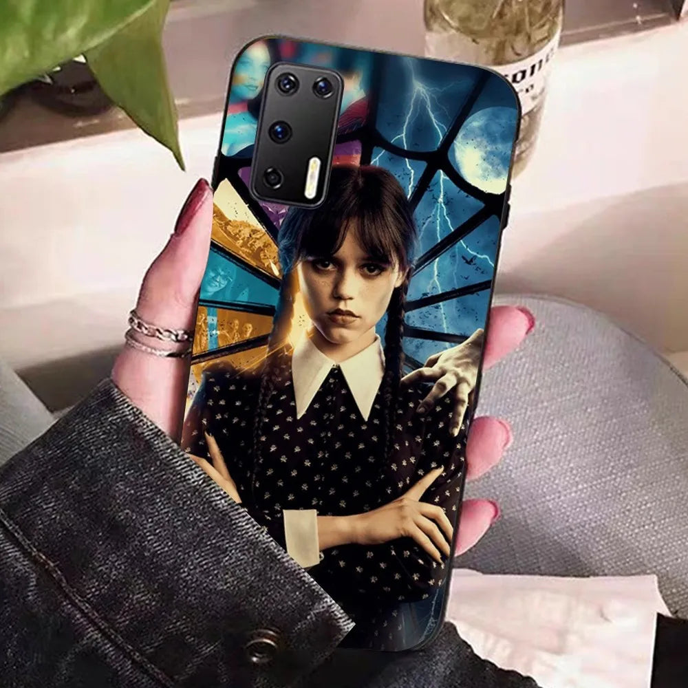 Wednesday Addams Colorful Glass Art Huawei Phone Case