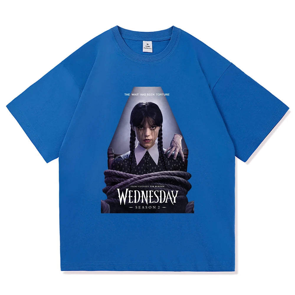 Wednesday Addams Series Blue T-Shirt
