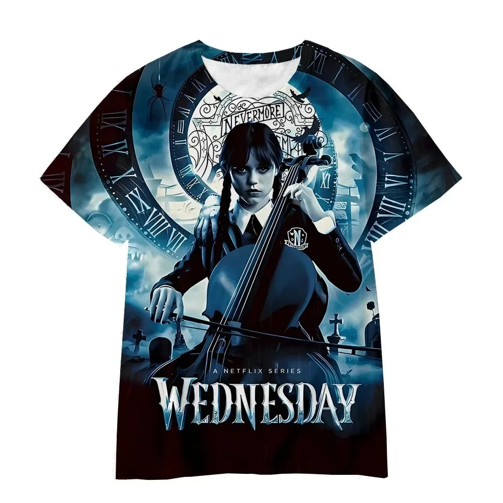 Wednesday Addams “Nevermore Cello” Kids T-Shirt