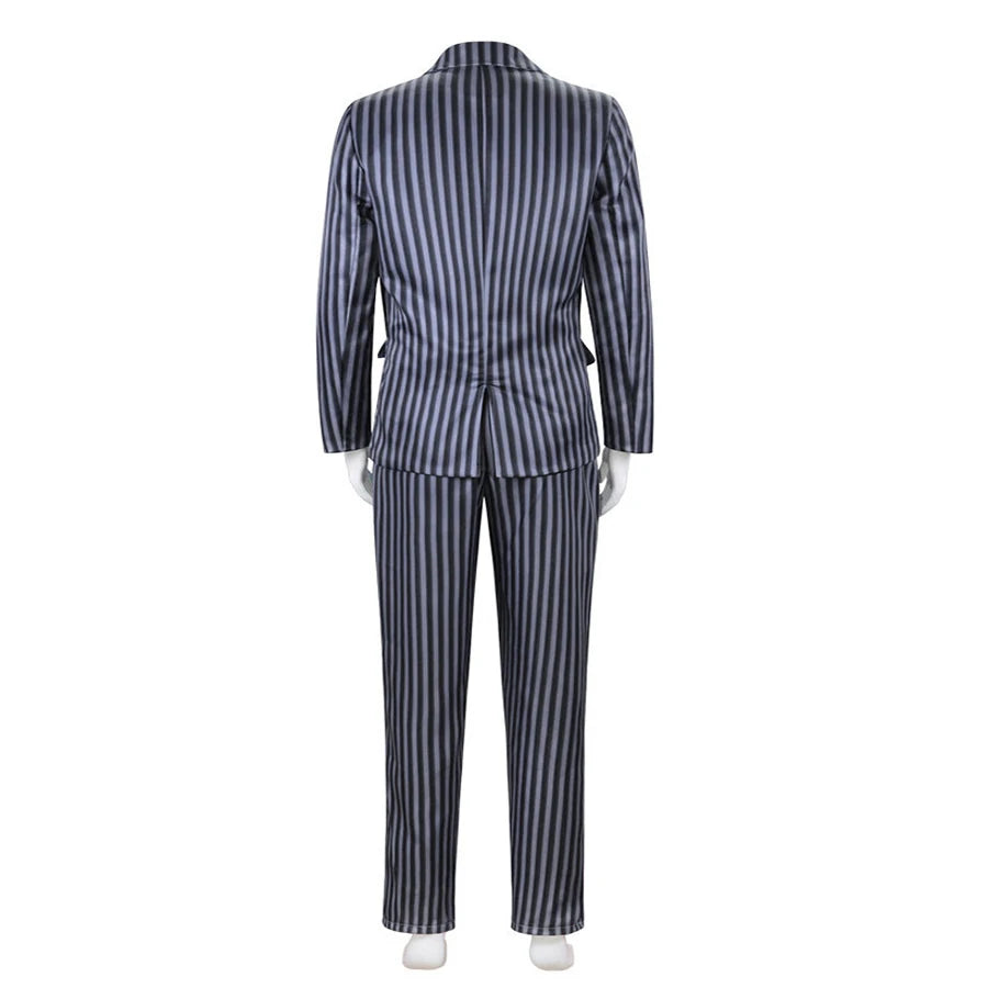 Gomez Addams Striped Suit Costume for Adults & Kids