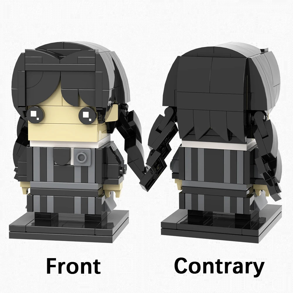 Wednesday Addams MOC Bricks Figure – Gothic Building Set (160 PCS)