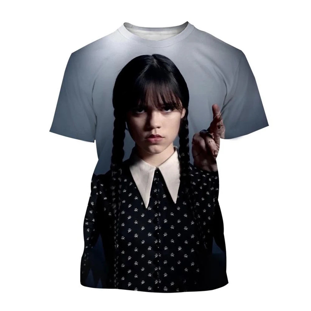 Wednesday Addams Gothic Black T-Shirt (Adult & Kids)