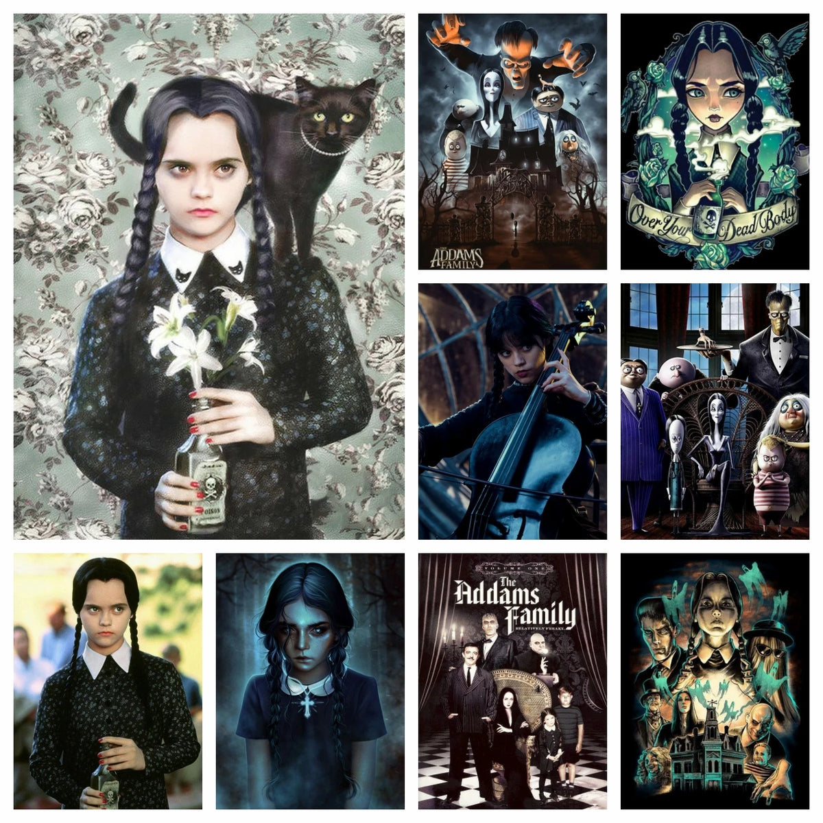 Wednesday Addams Full Drill Diamond Painting Kit Poster