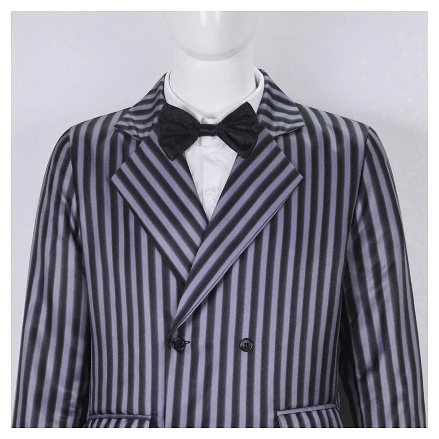 Gomez Addams Striped Suit Costume for Adults & Kids