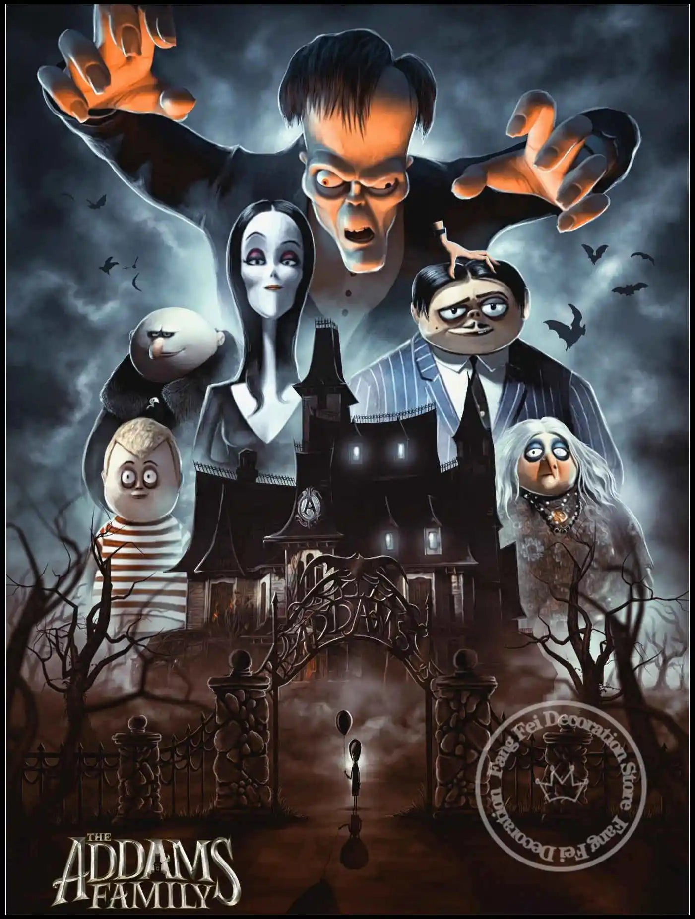 The Addams Family Full Drill Diamond Painting Kit Poster