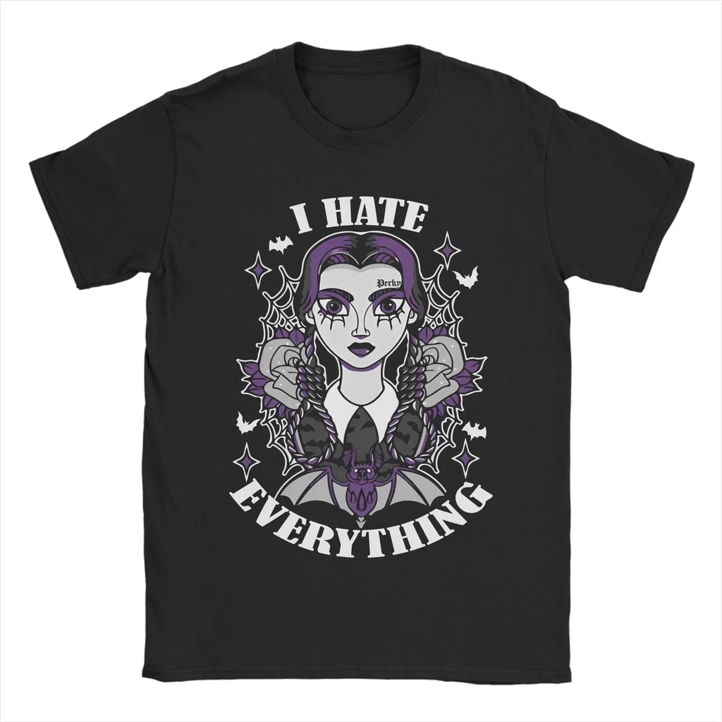 Black Wednesday Addams “I Hate Everything” T-Shirt
