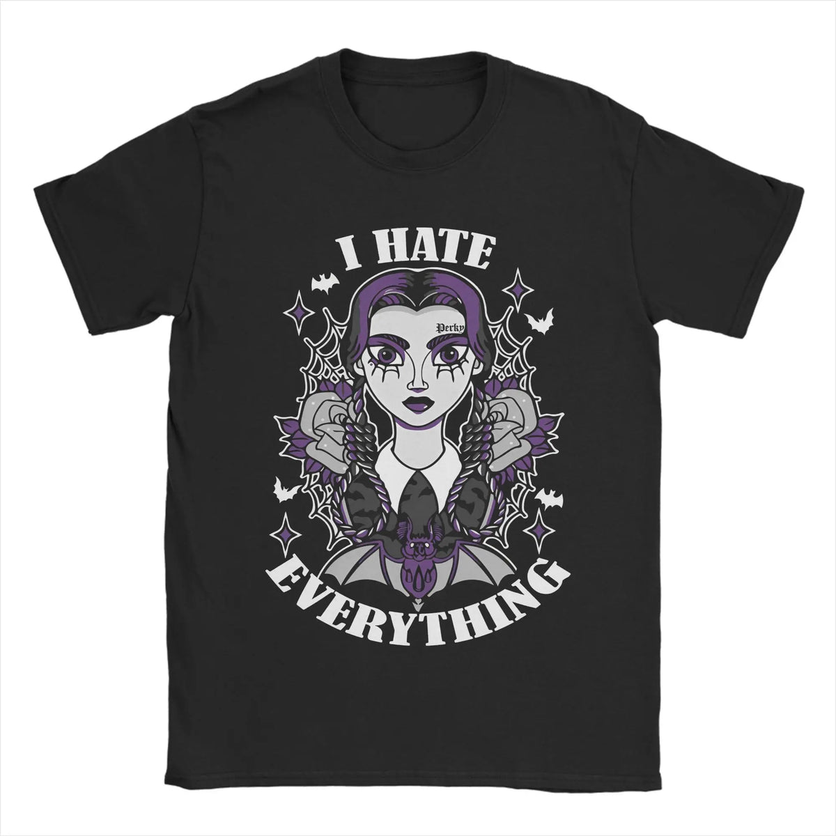Black Wednesday Addams “I Hate Everything” T-Shirt