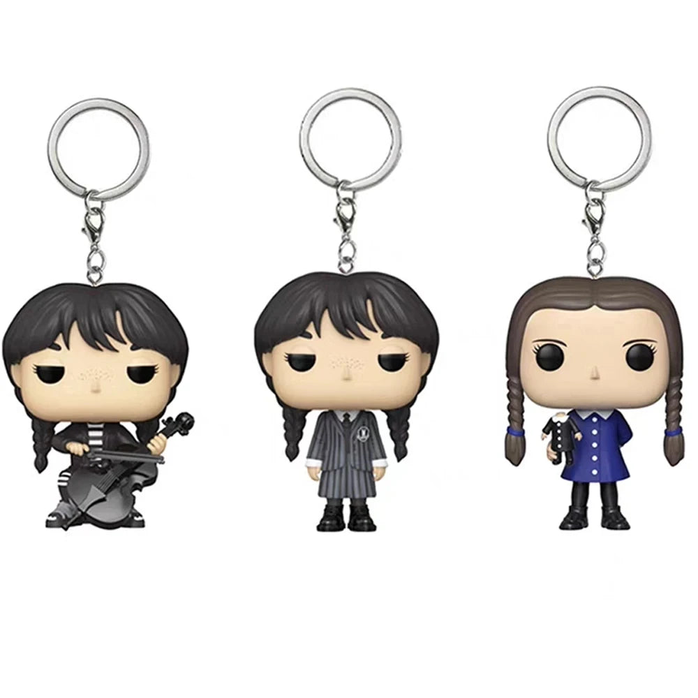 Classic Wednesday Addams Keychain
