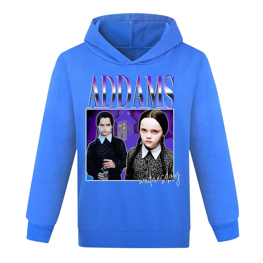 Wednesday Addams Blue Kids Hoodie