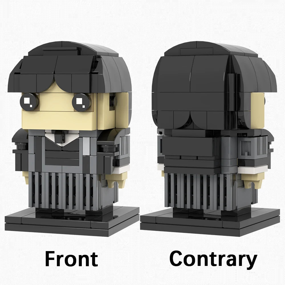 Wednesday Addams MOC Bricks Figure – Gothic Collectible Building Toy (166 PCS)