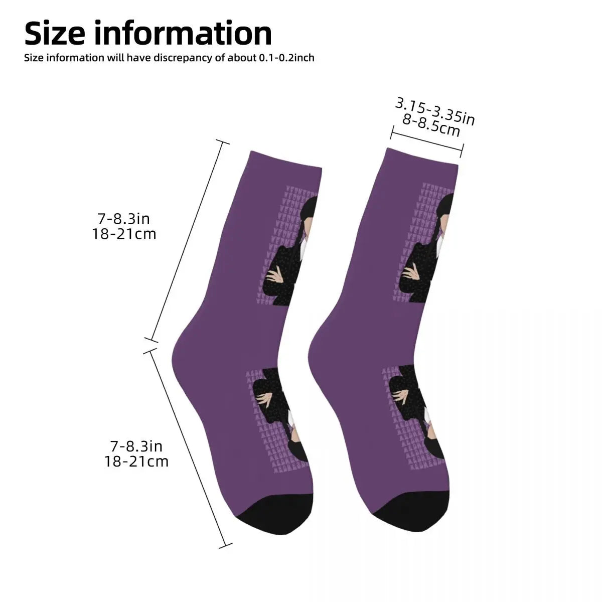 Wednesday Addams Purple Socks – Gothic Nevermore Academy
