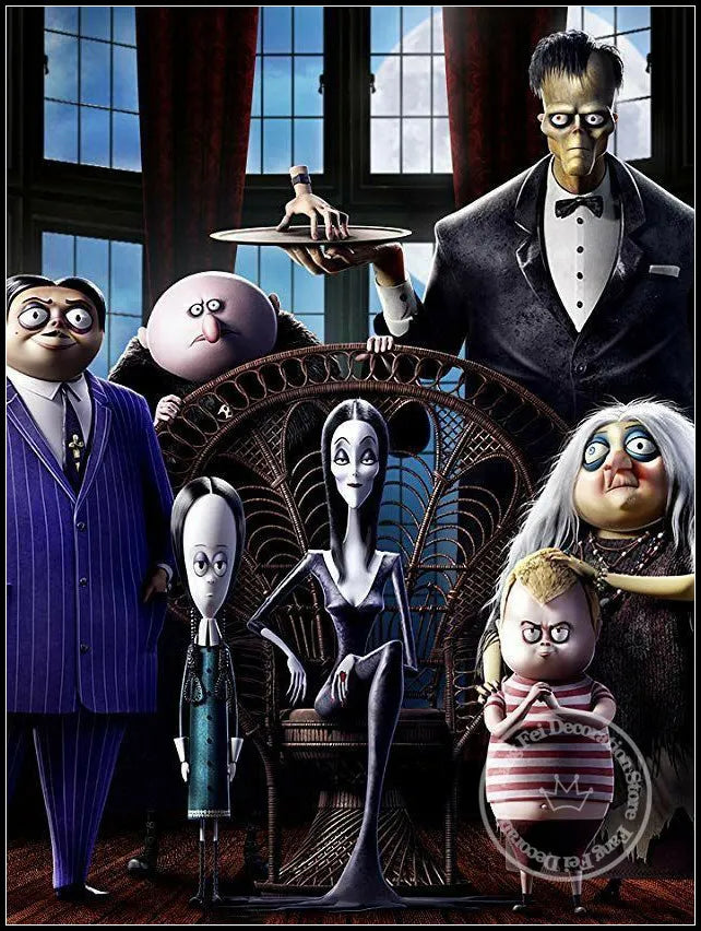 The Addams Family Full Drill Diamond Painting Kit Poster
