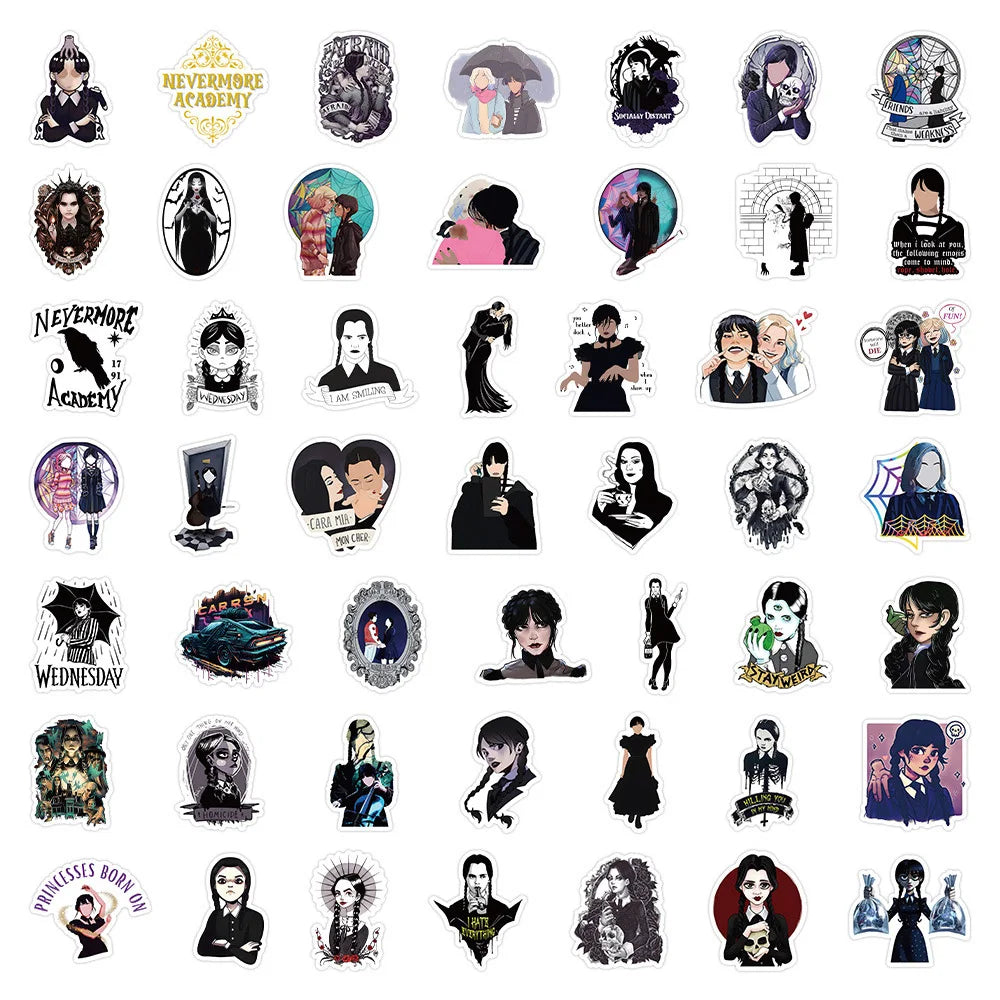 Wednesday Addams Sticker Pack (105 pcs)