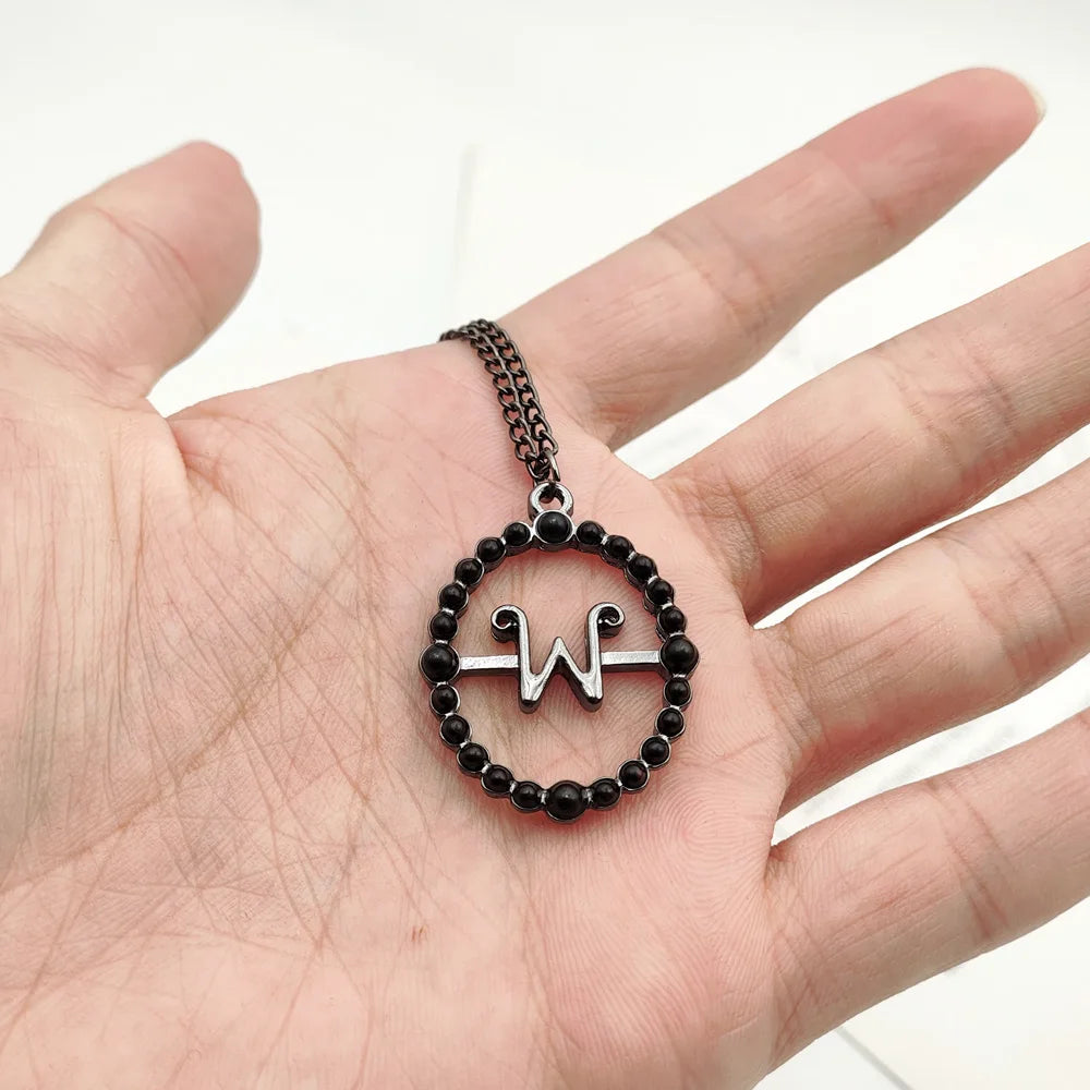 Wednesday Addams Gothic “W” Necklace