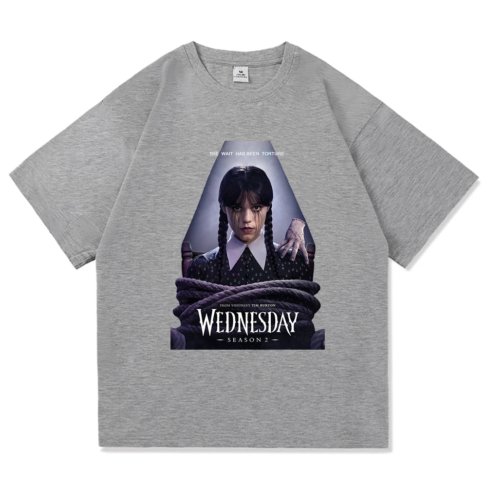 Wednesday Addams Series Gray T-Shirt