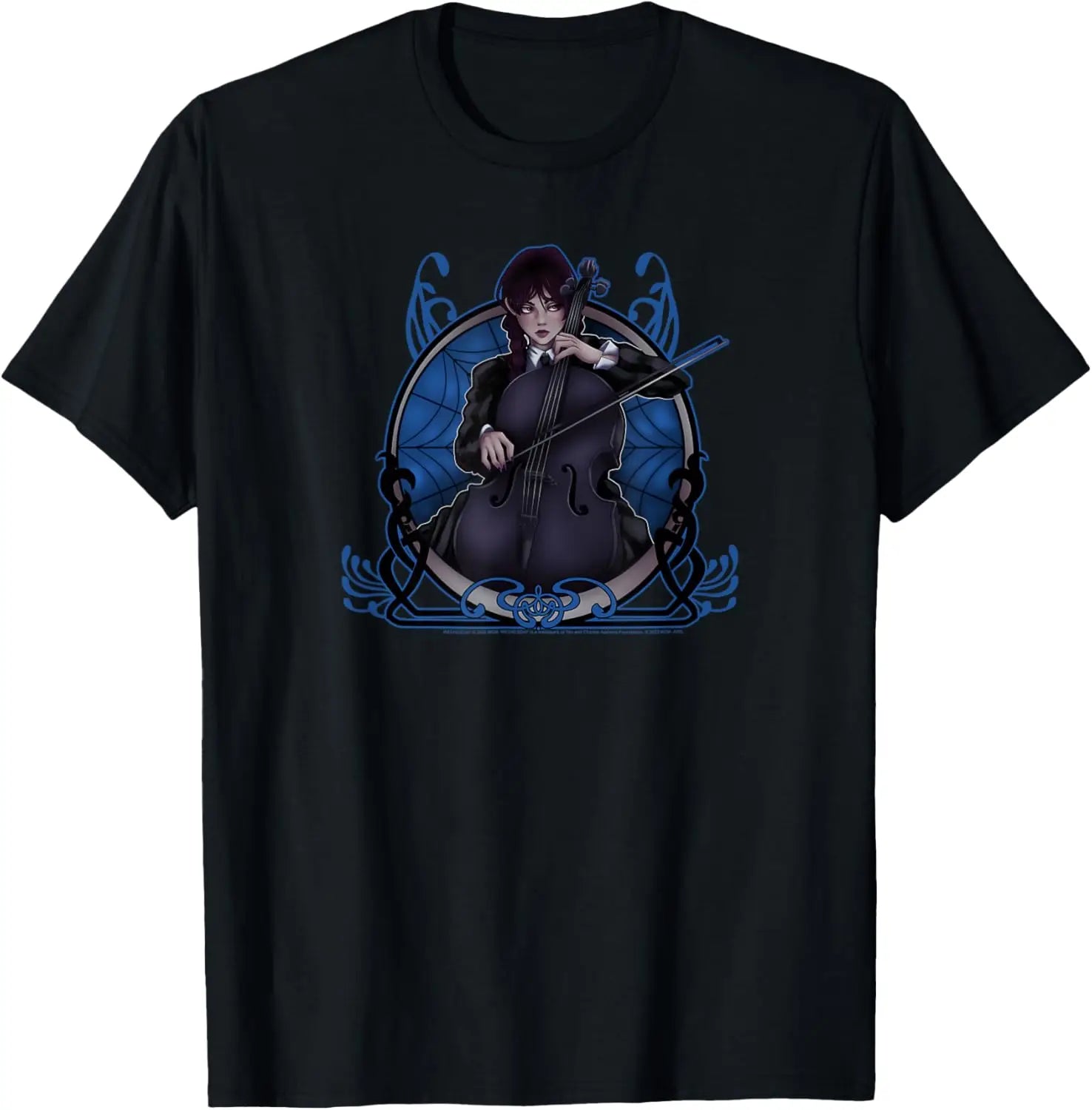Wednesday Addams Black T-Shirt – Gothic Art