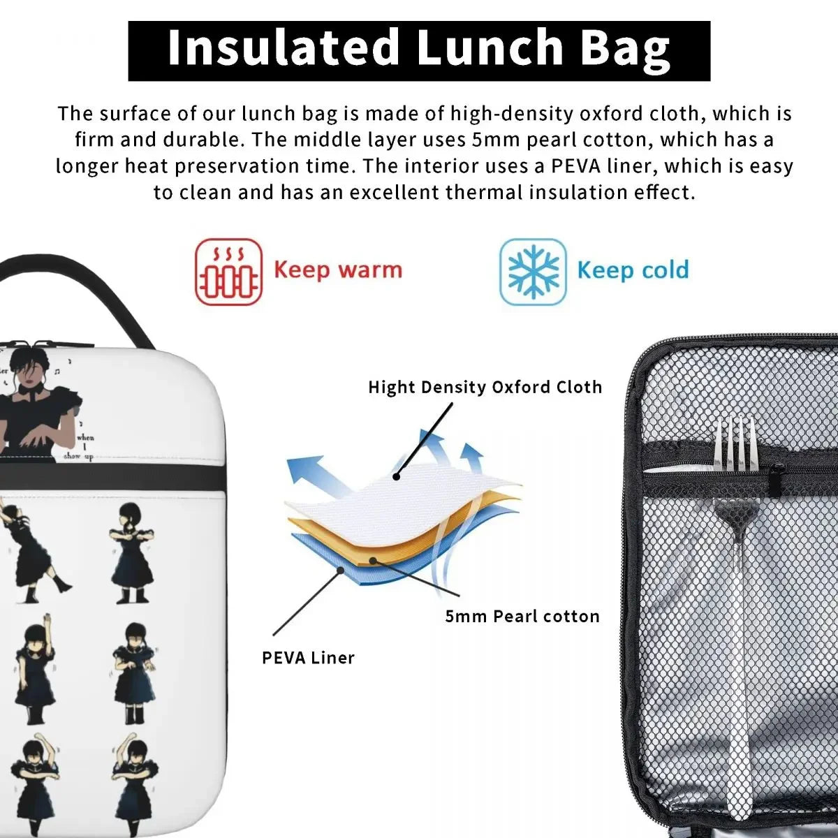 Wednesday Addams Dance Lunch Bag