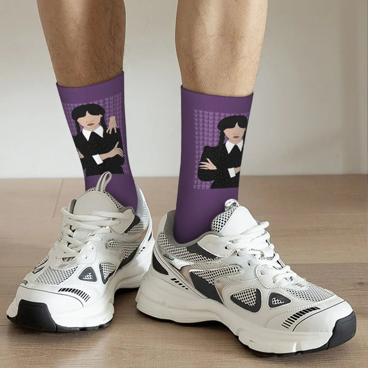 Wednesday Addams Purple Socks – Gothic Nevermore Academy