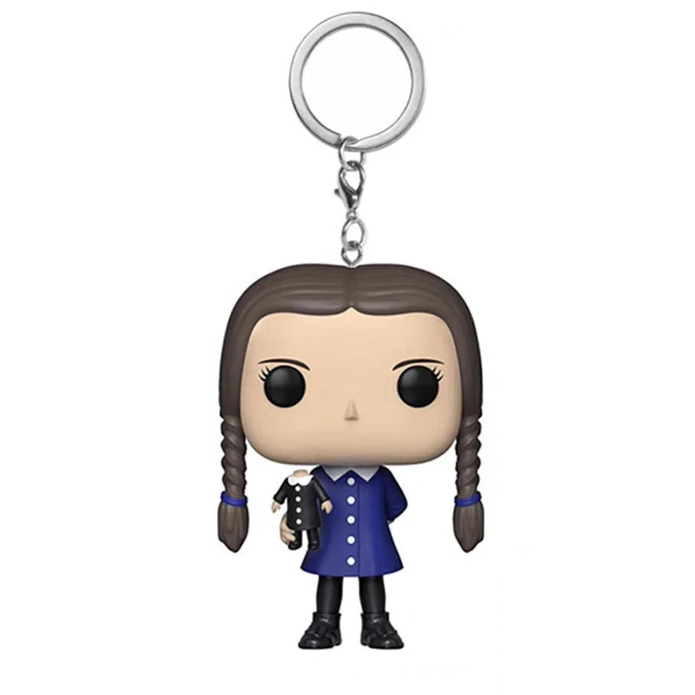 Classic Wednesday Addams Keychain