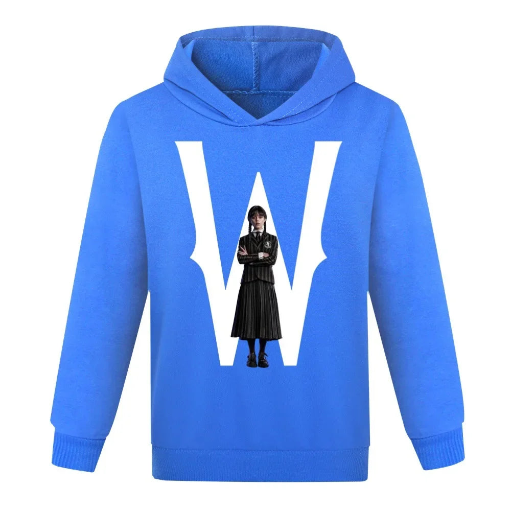 Wednesday Addams Sky Blue Kids Hoodie – Addams Family