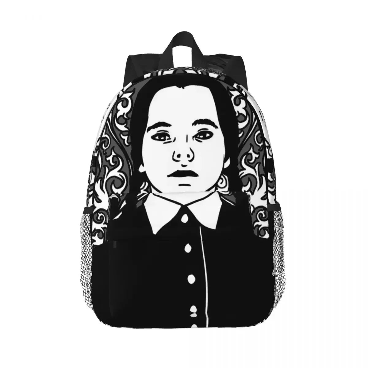 Wednesday Addams Backpack – Gothic Black & White