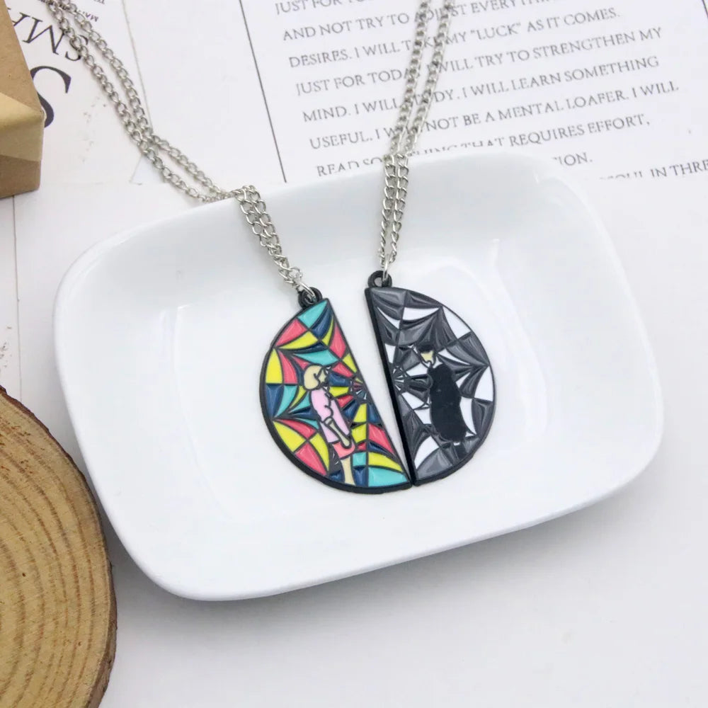 Wednesday Addams & Enid Sinclair Necklace with Thing Charm