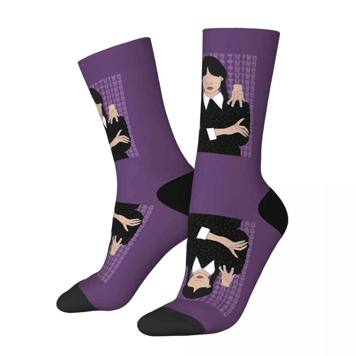 Wednesday Addams Purple Socks – Gothic Nevermore Academy